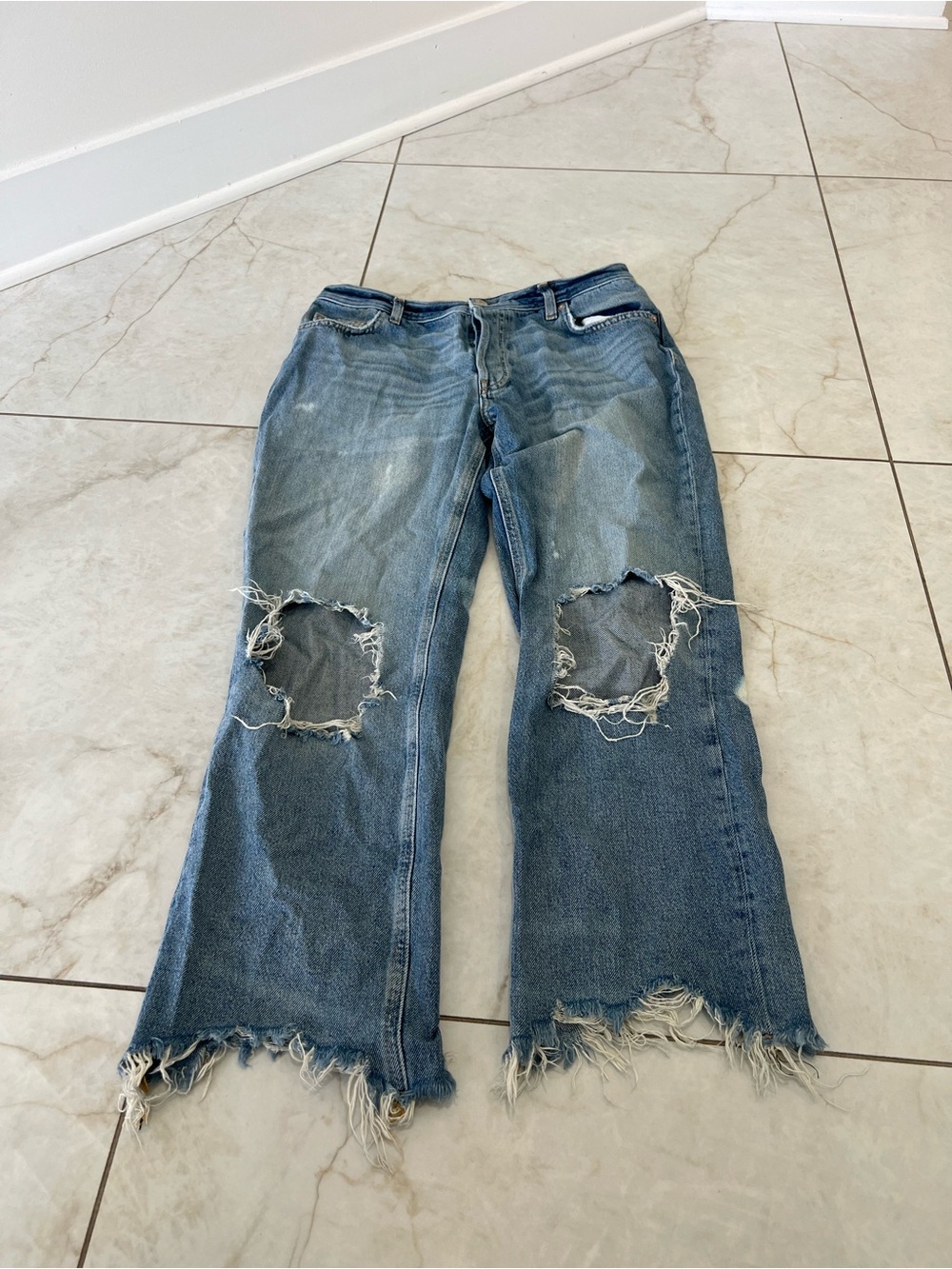 Free People Aged To Perfection Maggie Mid Rise Straight Leg Jeans Size 28 - Picture 2 of 7